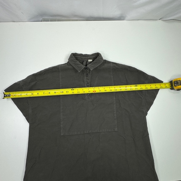 Damir Doma Silent Polo Shirt Dress Cap Sleeve Ash Gray Moleskin Cotton Jersey S - Picture 13 of 15